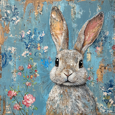 Easter Rabbit Sign, DCO-13285, Sign For Wreath, 10x10